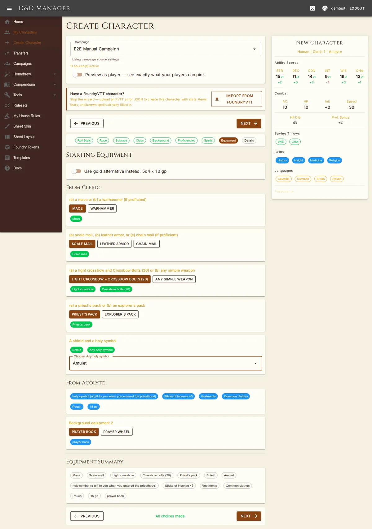 Step 7 — a/b choices, category dropdowns and the gold alternative.